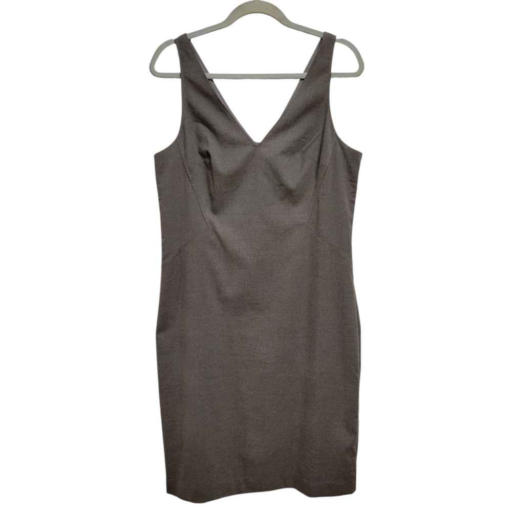 Elegant Gray Sleeveless Dress Banana Republic Size 12 Sheath Dress